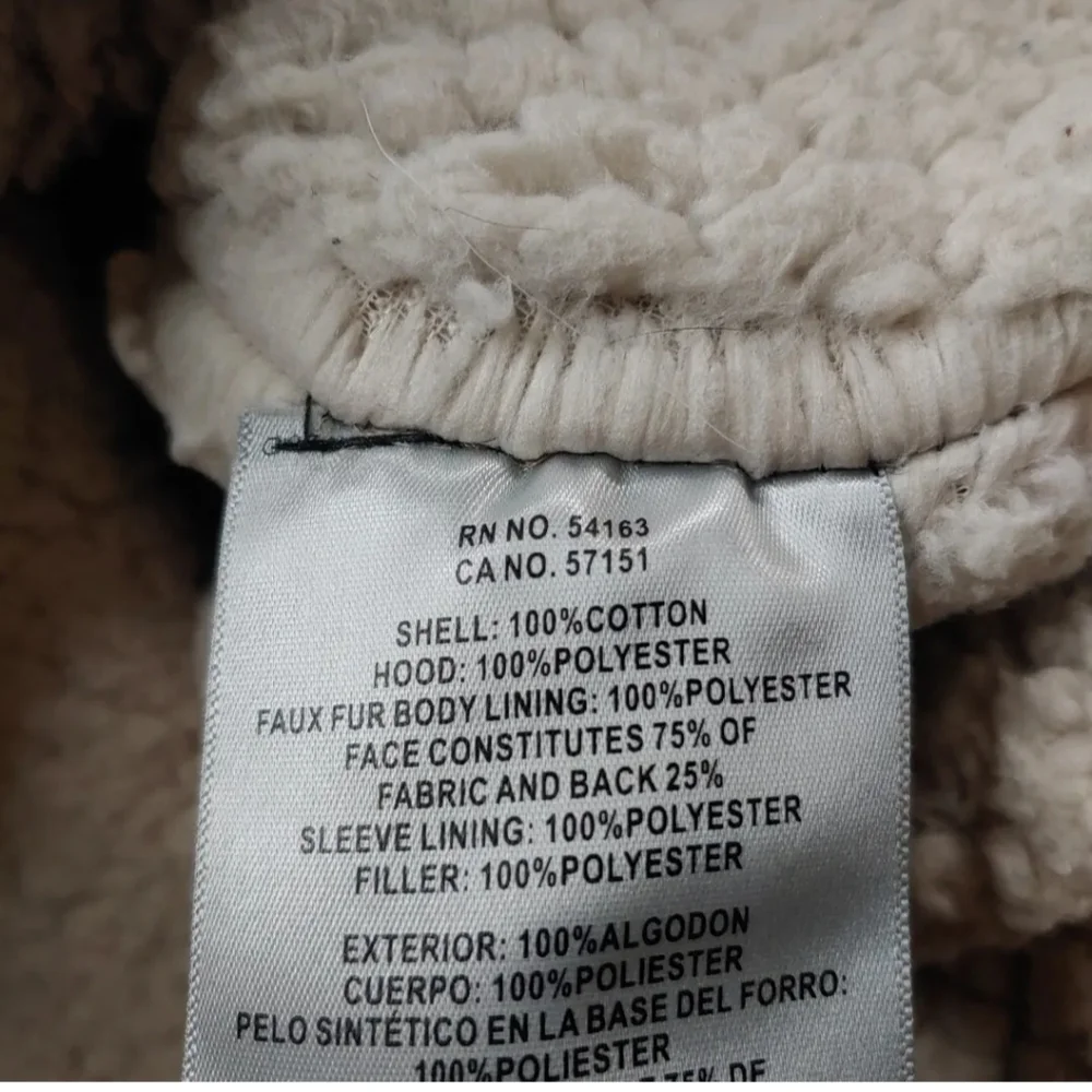 Levi's Sherpa Corduroy Jacket Coat Hipster Preppy Black Hood Button Adult Small - Picture 11 of 13